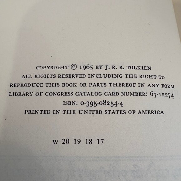 J.R.R. Tolkien The Lord of the Rings Boxset 1978 Houghton Mifflin 2nd Edition - Picture 7 of 8